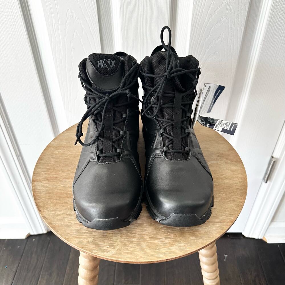 Haix Black Eagle Leather Tactical Safety Combat Boots Goretex NWT Men 8.5 US - Picture 5 of 15